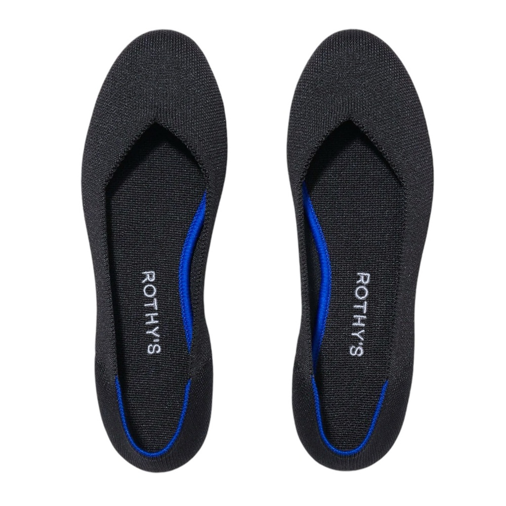 Rothy’s The Flat In Solid Black Round Toe Classic… - image 1